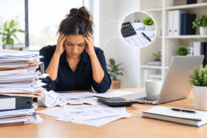 Drowning in Paperwork and Financial Tasks